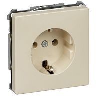 SCHNEIDER ELECTRIC Розетка с заземлением без шторок в рамку бежевая (MTN2301-4044)