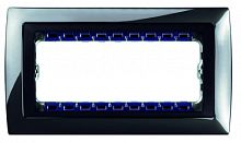 SIMON Рамка с суппортом на 5 узких модулей, S82C, вороненая сталь - графит (82854-67)