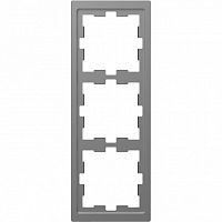 SCHNEIDER ELECTRIC Рамка трехпостовая D-Life сталь нержавеющая SD (MTN4030-6536)