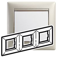 LEGRAND VALENA Рамка 3 поста горизонтальная жемчужная (770473 )