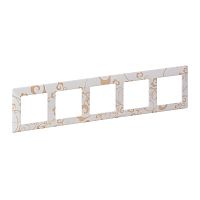 LEGRAND Valena LIFE Рамка 5 постов Ампир белый универсальная (754105 )