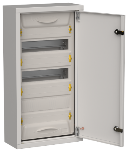 IEK TITAN 5 Корпус металлический ЩРн-36 (1х36) 585х310х140мм IP31 серый (одна дверь)  (TI5-50-N-036-31-7035)