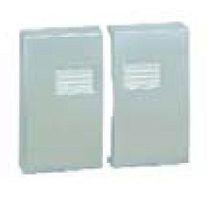 SIMON Клавиша двойная для выключателя с подсветкой, S44A, алюминий (4400026-033)