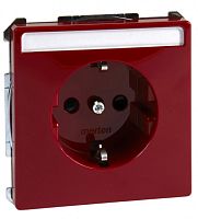 SCHNEIDER ELECTRIC Механизм розетки с полем для надписи рубиновый для спец.цепей (MTN2302-4006)