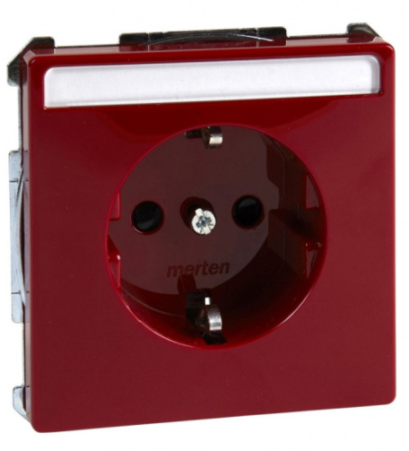 SCHNEIDER ELECTRIC Механизм розетки с полем для надписи рубиновый для спец.цепей (MTN2302-4006)