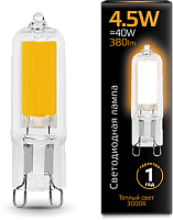 GAUSS Лампа светодиодная LED 4.5Вт 3000K G9 AC220-240V Glass  (107809104)