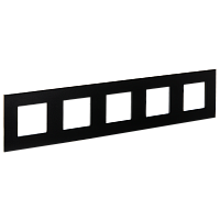 IEK SKANDY Рамка 5-местная SK-F35Bl металл черный  (SK-M52-M-K02)