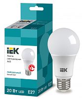IEK Лампа светодиодная LED 20вт Е27 белый ECO (LLE-A60-20-230-40-E27)