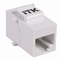 Адаптер проходной ITK IDC Dual-IDC Dual категория 5е UTP тип Keystone Jack белый