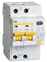 IEK Выключатель автоматический дифференциальный АД-12 2п 10А 30мА С (MAD10-2-010-C-030)