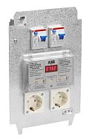ABB Панель монтажная 2хВА 10А/2хВДТ 30мА CWB23 оцинкованная сталь 2xSchuko (2CMA177387R1000)
