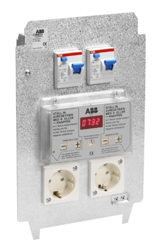 ABB Панель монтажная 2хВА 10А/2хВДТ 30мА CWB23 оцинкованная сталь 2xSchuko (2CMA177387R1000)
