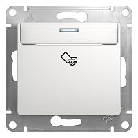 SCHNEIDER ELECTRIC GLOSSA Выключатель карточный в рамку белый сх.6 (GSL000169)