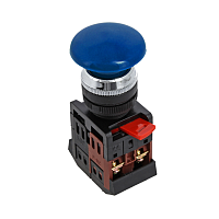 EKF Кнопка AEA-22 Гриб синяя NO+NC (pbn-aea-b)