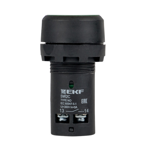 EKF Кнопка SW2C-11 с фиксацией зеленая NO+NC PROxima (sw2c-11f-g) фото 4