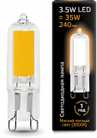 GAUSS Лампа светодиодная LED 3.5Вт 3000K G9 AC220-240V Glass  (107809103)