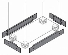 ABB Фланец цоколя 100х1000мм  (2шт)  (ZN1000)