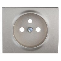 LEGRAND Galea Life Лицевая панель для розетки с заземлением 2К+З титан французский стандарт (771427 )