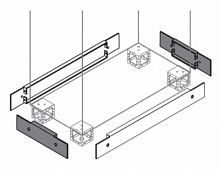 ABB Фланцы цоколя торцевые 100x300мм  (2шт)  (ZN3000)