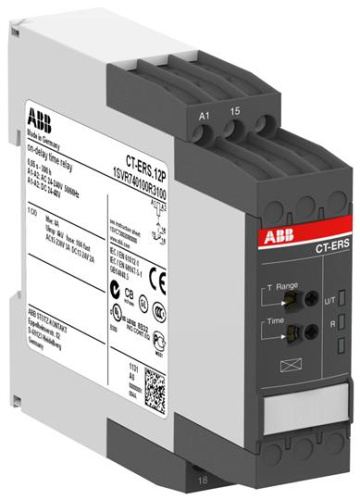 ABB Реле времени CT-ERS.12P задержка на включение 24-240B AC/24-48B DC 0.05с-300ч 1ПК пружинныеклеммы (1SVR740100R3100) ABB Реле времени CT-ERS.12P задержка на включение 24-240B AC/24-48B DC 0.05с-300ч 1ПК пружинныеклеммы (1SVR740100R3100)