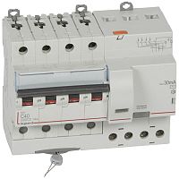 LEGRAND Выключатель автоматический дифференциального тока АВДТ DX3 4п 40А 30мА АС (411190 )