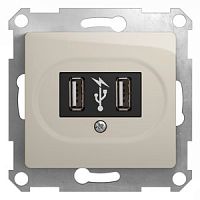 SCHNEIDER ELECTRIC GLOSSA USB Розетка молочный (GSL000932)