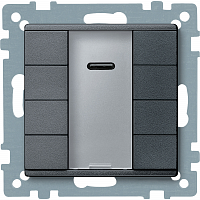 SCHNEIDER ELECTRIC SM Выключатель четырехкнопочный PLUS с ИК-приемником антрацит (MTN627914)