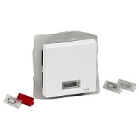 SCHNEIDER ELECTRIC Клавиша с окошком для светоиндикатора с полем для надписи белый (MTN432725)