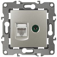 ЭРА Розетка комбинированная RJ45+TV, , перламутр, 12-3110-15 (Б0027450)