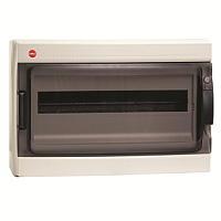 DKC Щит распределительный навесной ЩРн-18 IP65 пластиковый серый прозрачная дверь (85618)