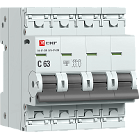 EKF Автоматический выключатель 4P 63А (C) 6кА ВА 47-63N PROxima (M636463C)