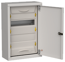 IEK TITAN 5 Корпус металлический ЩРн-24 (1х24) 460х310х140мм IP31 серый (одна дверь)  (TI5-50-N-024-31-7035)