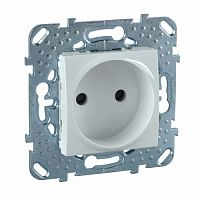 SCHNEIDER ELECTRIC UNICA Розетка без заземления со шторками в рамку белая (MGU5.033.18ZD)