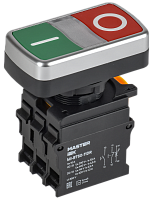 IEK Кнопка ''I-O'' с подсветкой d=22мм 1NO+1NC MASTER ' (MI-BT60-11DR-3-11-K51)