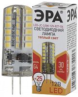 ЭРА Лампа светодиодная LED 3.5Вт JC 2700К G4 теплый капсула 12V (Б0033195)