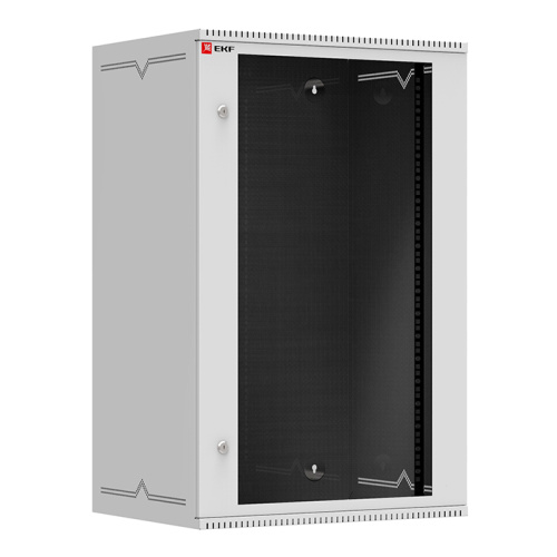 EKF Шкаф телекоммуникационный настенный 18U  (600х450) стекло, Astra A серия  Basic (ITB18G450)