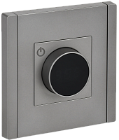 IEK FORTE&PIANO Термостат электронный с индикацией FP552 сталь  (FP-RT11-K46)