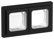 FLITE Рамка 2-местная IP55 черный (FI-M20-32-55-K02)