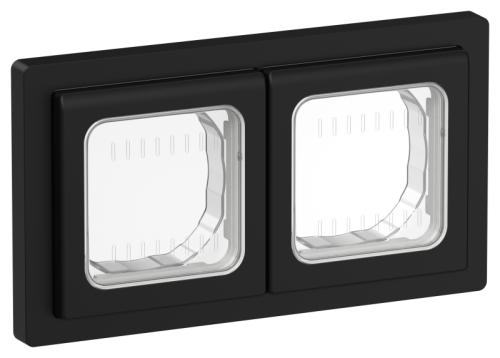 FLITE Рамка 2-местная IP55 черный (FI-M20-32-55-K02) FLITE Рамка 2-местная IP55 черный (FI-M20-32-55-K02)