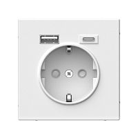 Systeme Electric ARTGALLERY Розетка 16А с 2 USB A+C, 5В/2,4А/3,0А, 2х5В/1,5А, механизм, лотос (GAL001332)