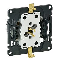 LEGRAND Valena IN MATIC Розетка силовая двойная 2х2К+З 16А 250В со шторками безвинтовые зажимы (753031 )