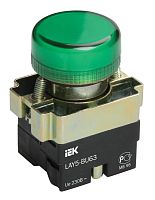 IEK Индикатор LAY5-BU63 зеленого цвета диам. 22мм (BLS50-BU-K06)