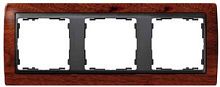 SIMON Рамка на 3 поста, S82, вишня - графит (82835-61)