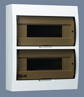 DEKRAFT Щит распределительный навесной ЩРн-П-24 IP41 пластиковый прозрачная дверь  (31013DEK) (31013DEK)
