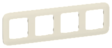 FLITE ARTISTIC Рамка 4-местная л сливочный (FI-M42-31-20-K86)