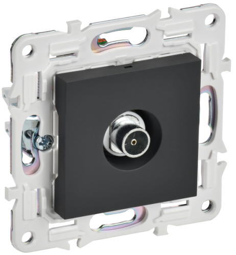 IEK SKANDY Розетка TV оконечная SK-A12G графит  (SK-A10-O-K53)