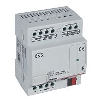LEGRAND KNX. Контроллер управления фанкоилами 0-10В  (3 скорости вентилятора, 2 клапана 0-10В) . DIN 4 модул (049041 )