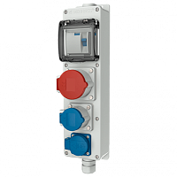 MENNEKES Комбинация розеток SCHUKO, CEE, арт 95471 серый IP44 (95471)