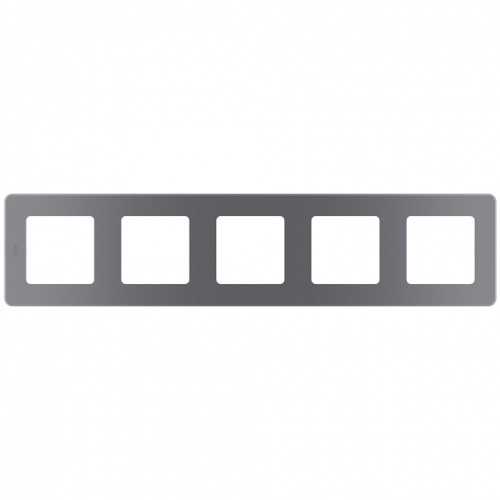 LEGRAND INSPIRIA Рамка декоративная универсальная  , 5 постов, для горизонтальной или вертикальной установки, цвет "Дымчатый" (673977)