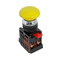EKF Кнопка AEA-22 Грибок желтая NO+NC (pbn-aea-o)